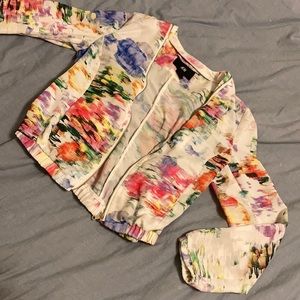 FLORAL H&M JACKET 🌺💐🌻💙